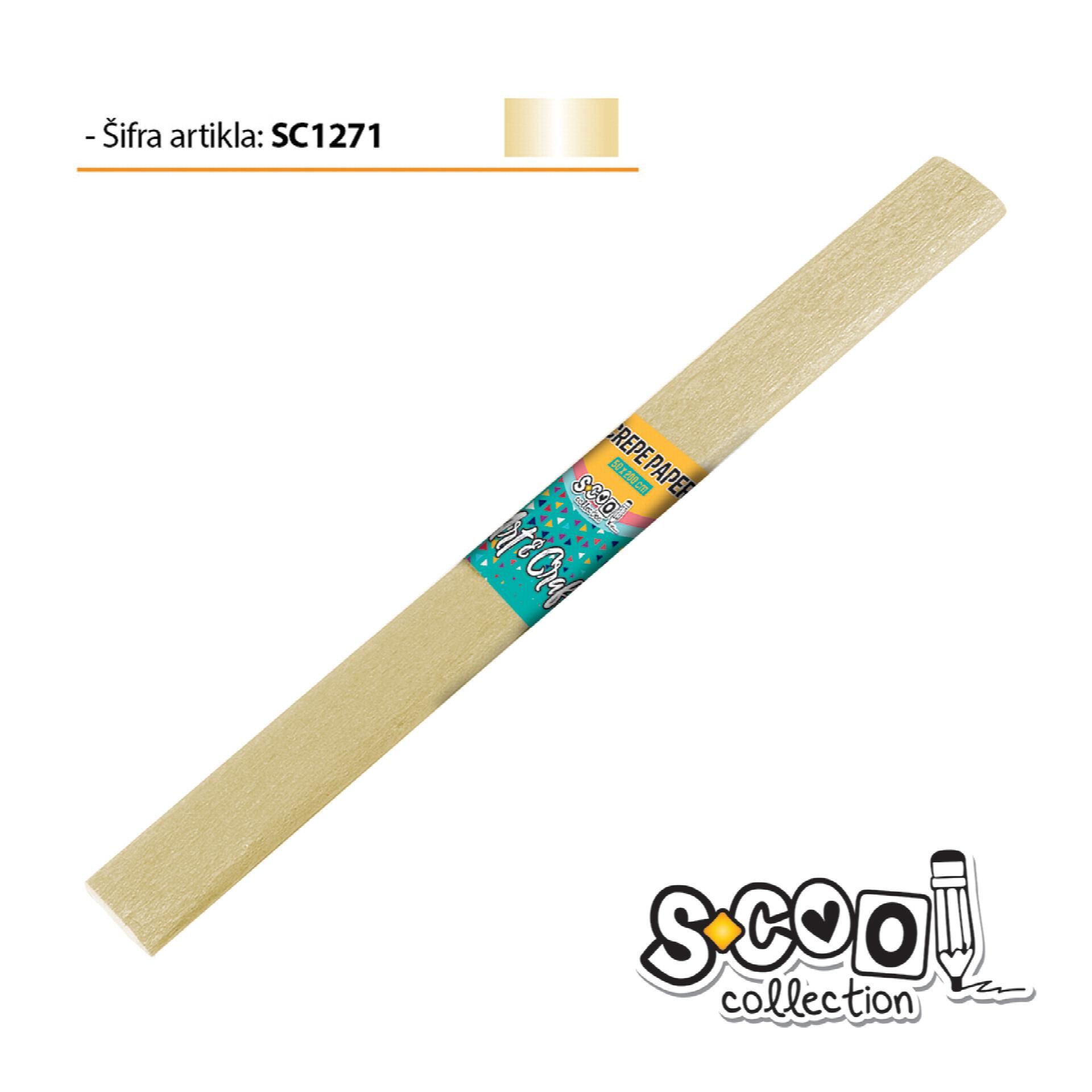 KREP PAPIR S-COOL BISER ZLATNI 200x50cm